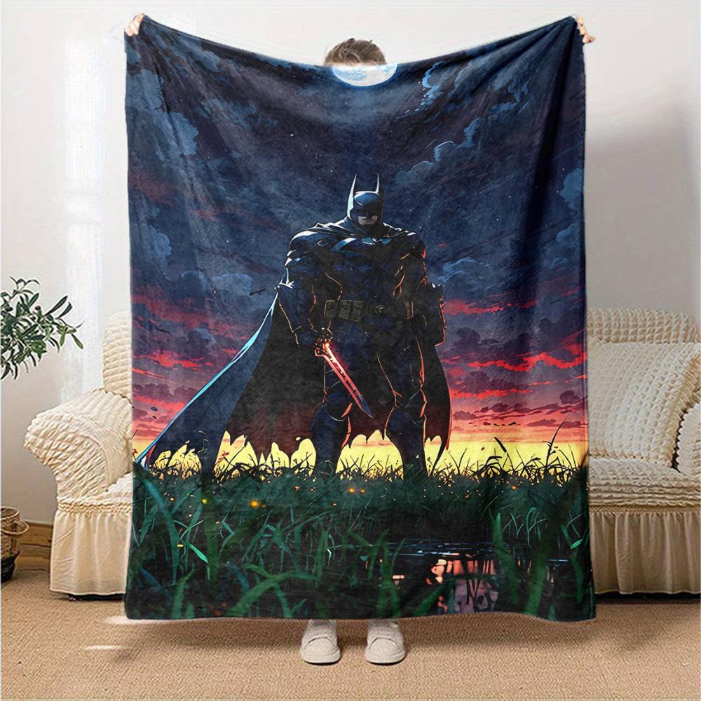 1pc Batman, Night Flannel Blanket Soft Warm Throw for Home, Office, Travel, All-Season Cozy Bedding GiftL1159