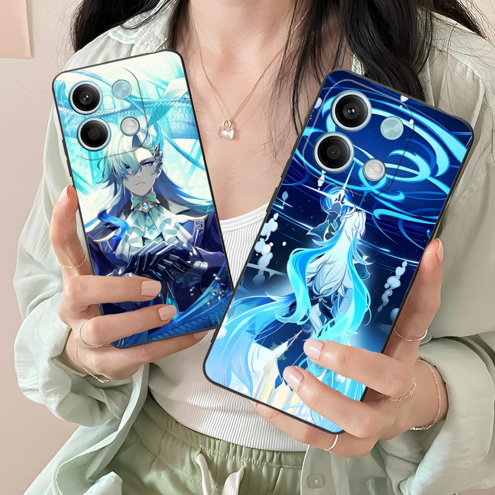 Игровой чехол GI Neuvillette Матовый ТПУ Чехол для мобильного телефона для Xiaomi Redmi Note 14 13 12 11 S Pro Plus 4G 5G Цветной Печатный Чехол