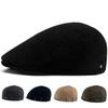 Женский берет, носить спереди назад, кепки с козырьком от солнца, винтажная мужская шляпа с плоским верхом, повседневная кепка газетчика, модные однотонные береты для женщин