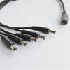 DC Power Jack 5.5MM DC Power Cable 1 Female To 5 Male Plug Splitter Adapter for Security CCTV Camera and LED Strip Blackup Camer