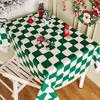 Праздничная красная клетчатая скатерть для Рождества, Нового года и свадеб