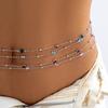 Accessories, Sexy Rhinestone Thin Chain Waist Chain Women, Simple Beach Bikini Bead Body Chain