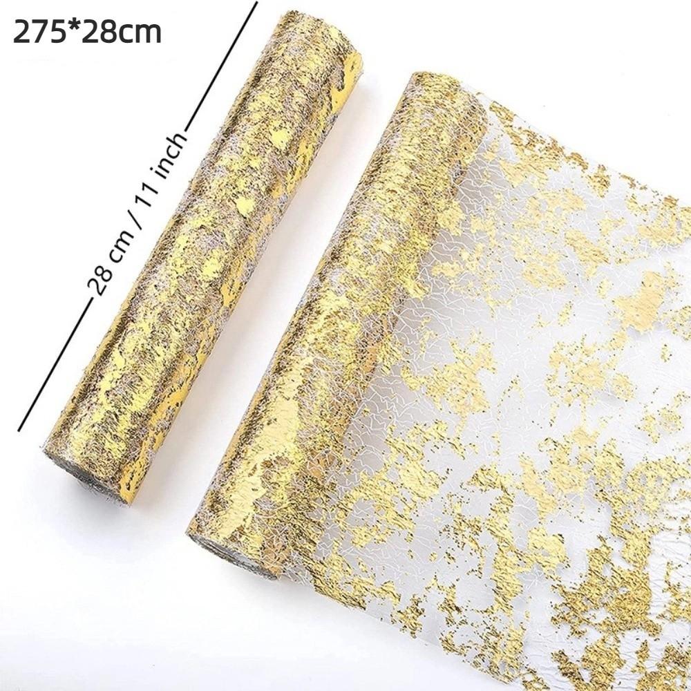 Glitter Sequin Christmas Table Runner Foil Mesh Roll Flag Tablecloth Gold Table Runner  Birthday