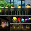 Solar Fence Lights Warm/RGB Color Changing Solar Wall Light Outdoor Waterproof LED Solar Decorative Lighting for Step Backyard