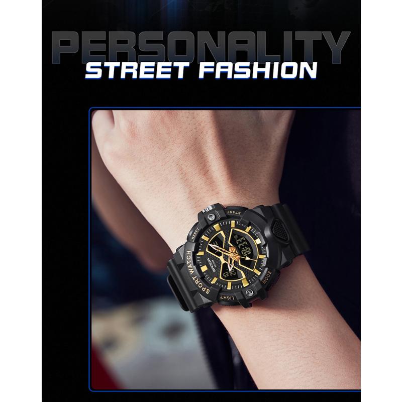 SANDA New Electronic Watch Multifunctional Outdoor Sports Waterproof Men's Watch Simple Creative Watch