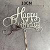 Personalized Wedding Happy Birthday Party Supplies Acrylic Cake Topper Insert Card Cake DIY Decoration Acrylic