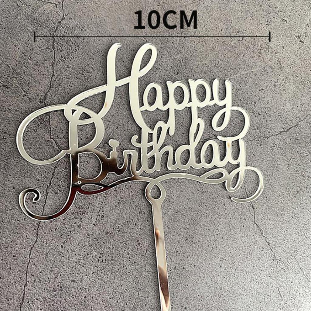 Personalized Wedding Happy Birthday Party Supplies Acrylic Cake Topper Insert Card Cake DIY Decoration Acrylic