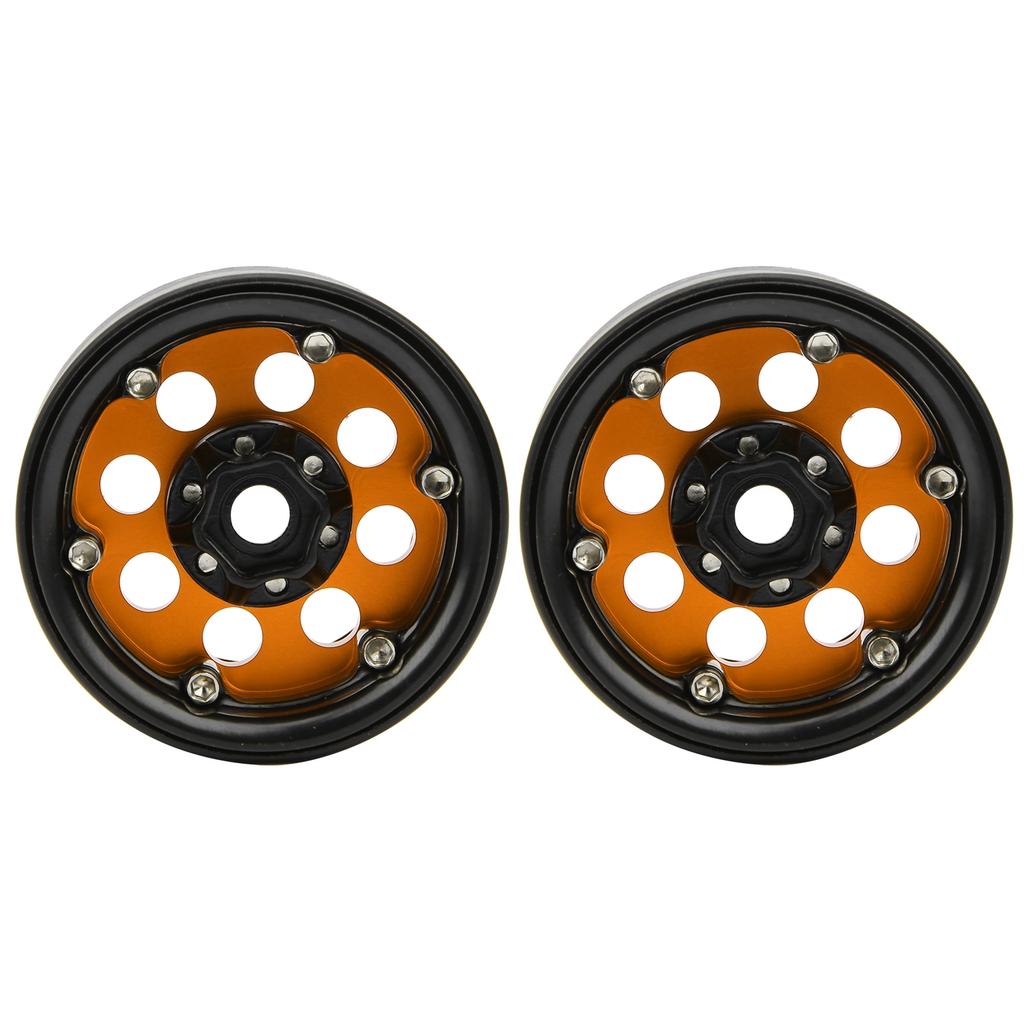 2 шт. 1,9 дюйма RC Автомобиль Бесклеевой Сплав Алюминия Ступица Колеса 8 Круглых Отверстий Аксессуар(черное золото )