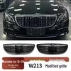 Передний бампер E-Class W213 2016-20 годов в стиле Maybach с решеткой радиатора - Материал ABS