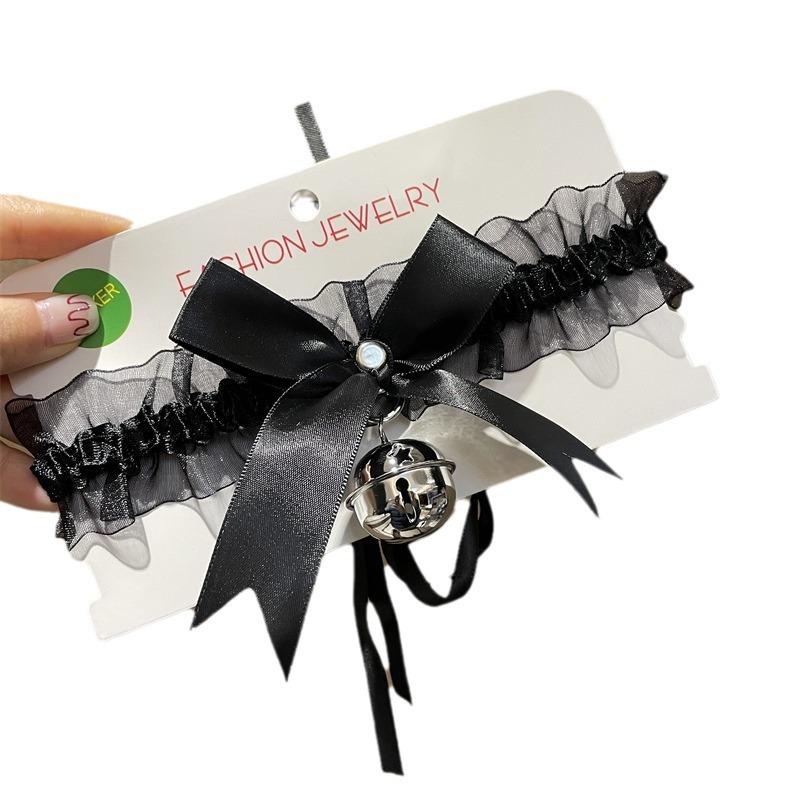 Sex Underwear Accessories Cat Ears Bells Headband Big Bells Lace Collar Set Christmas Rattle Drag