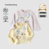 KeYing 2026 Spring Girls' Cartoon Print Long Sleeve T-Shirt