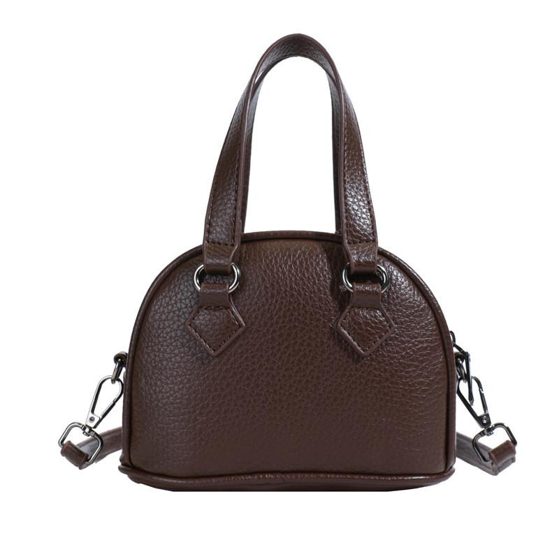 Solid Stylish Simple Color Unisex Shoulder Bag Shellshaped Childrens Handbag