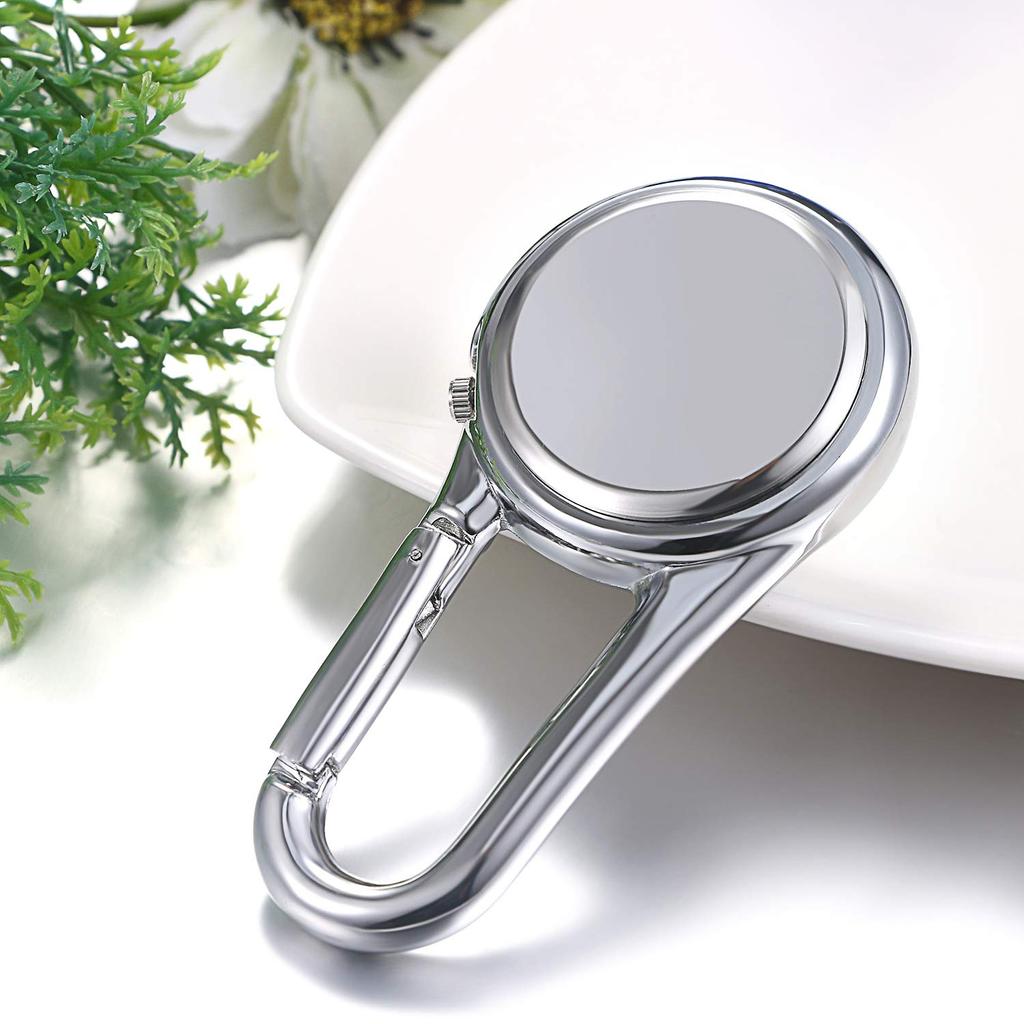 Часы JEWELRYWE с карабином, светящиеся аналоговые водонепроницаемые, с клипсой для альпинистской сумки, спортивные часы, популярный модный аксессуар