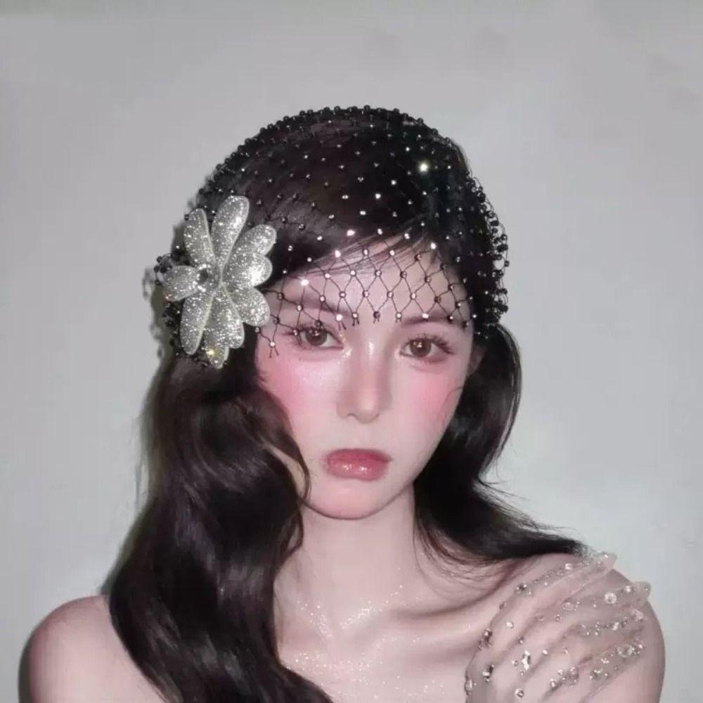 Clothing Embellishment Rhinestone Flower Patches Sew-On Applique for Dress Decoration