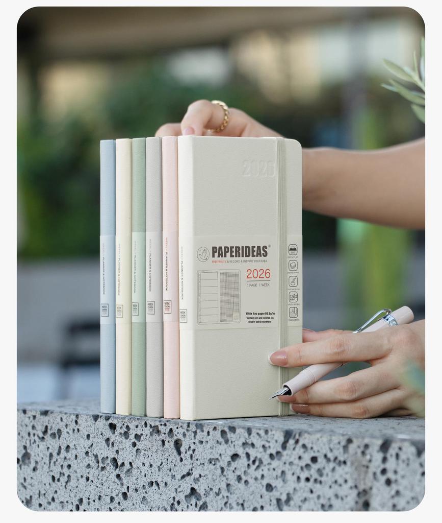 Paperideas 2026 Weekly Pocket Planner: Hardcover, Special Paper, Simple Agenda