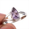 Ювелирное кольцо ручной работы из твердого серебра 925 пробы с натуральным розовым аметистом S.9 E9O80