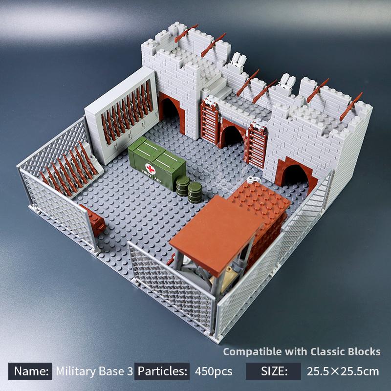 MOC Военная База Строительные Блоки Оружие Дом Блоки Игрушки для Мальчиков Совместимые Классические Армейские Оружие Аксессуары Кирпичи Детские Игрушки