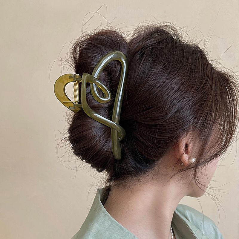 Большие заколки-крабы для густых волос, аксессуары, женский головной убор, Ins, пластиковые, зажим-краб, заколки для волос, подарки