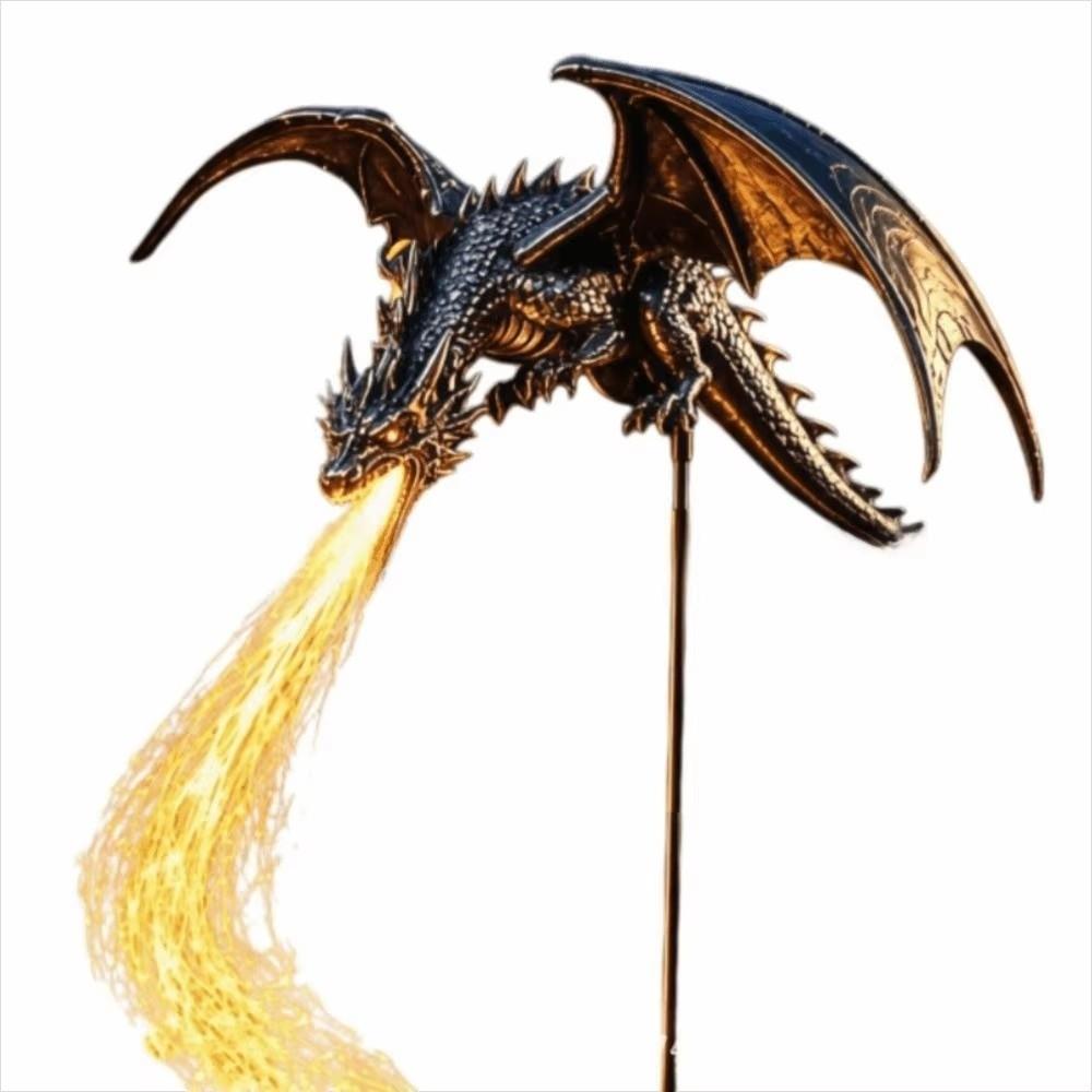 Solar Powered Solar Dragon Fire Garden Light Resin LED String Lights  for Lawn Yard Patio Decor