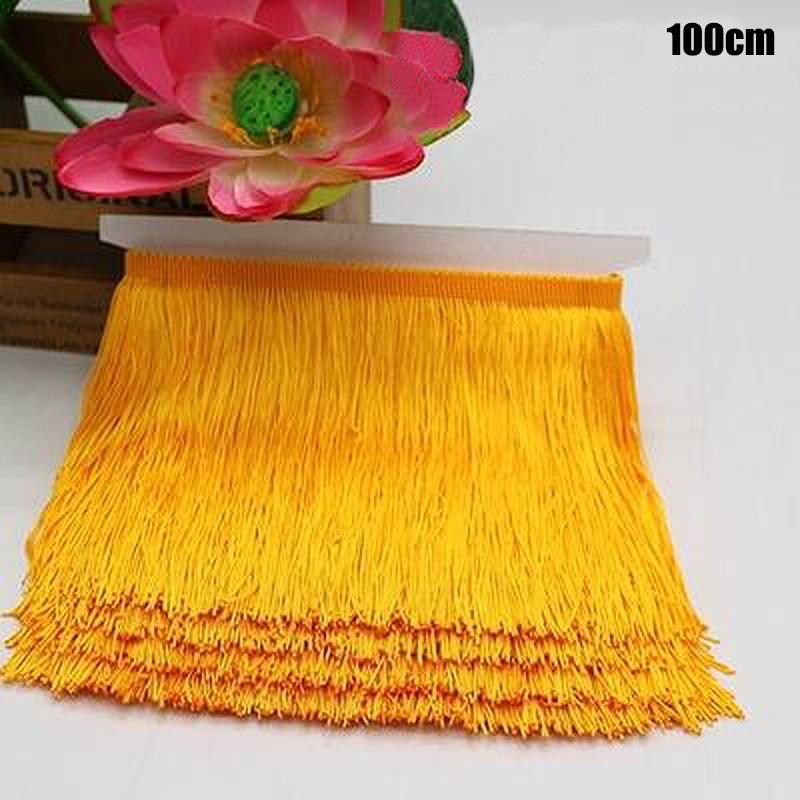 50/100cm Width Polyerter Tassel Lace Trim Ribbon Fringes For Sewing Curtains Latin Dress Tassels Trimmings Accessories Crafts