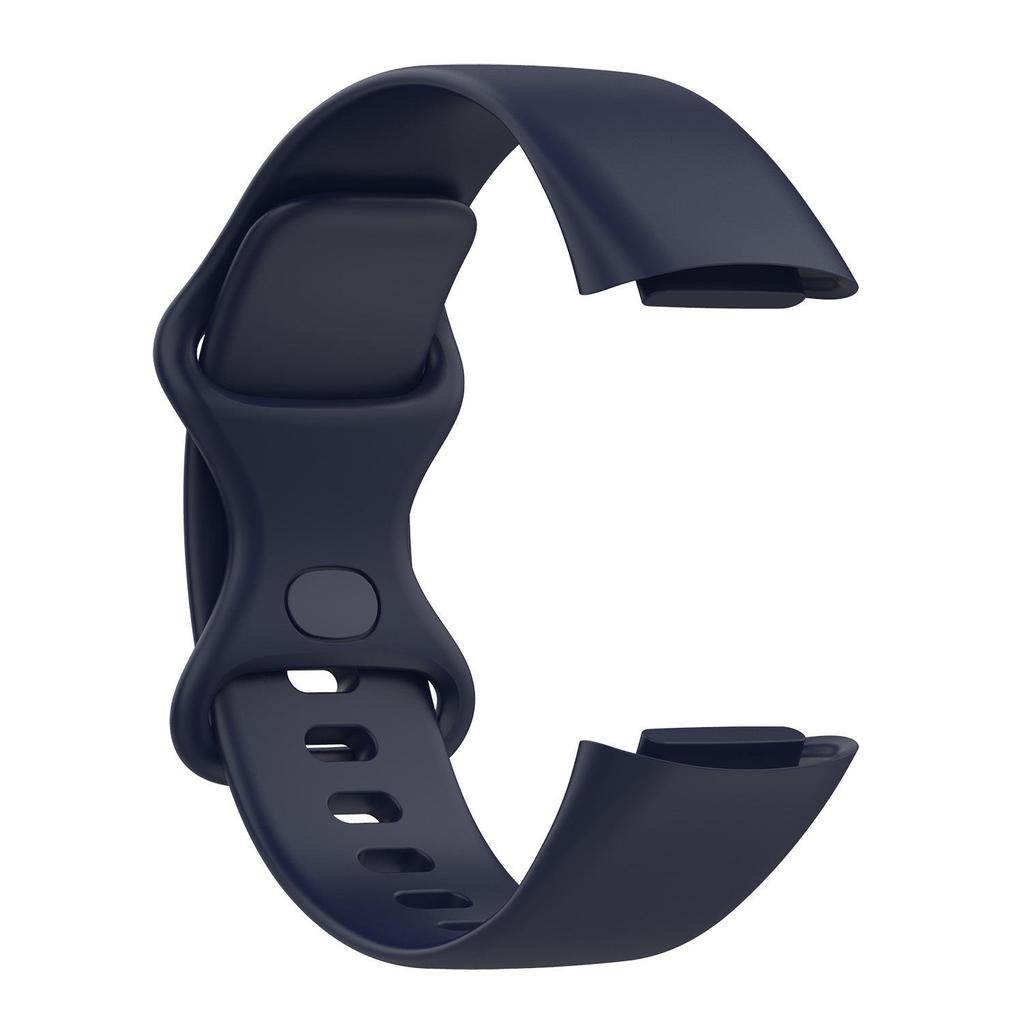 Гладкий силиконовый ремешок для Fitbit Charge 6/5 с обратной застежкой