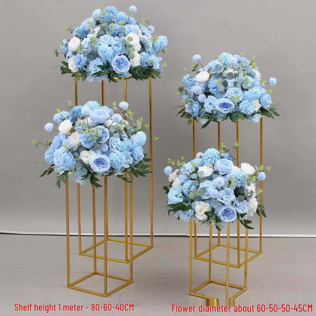 Искусственный шелковый цветочный букет: Круглый Цветочный Шар для Украшения Прохода, Стола или Свадебной Сцены.