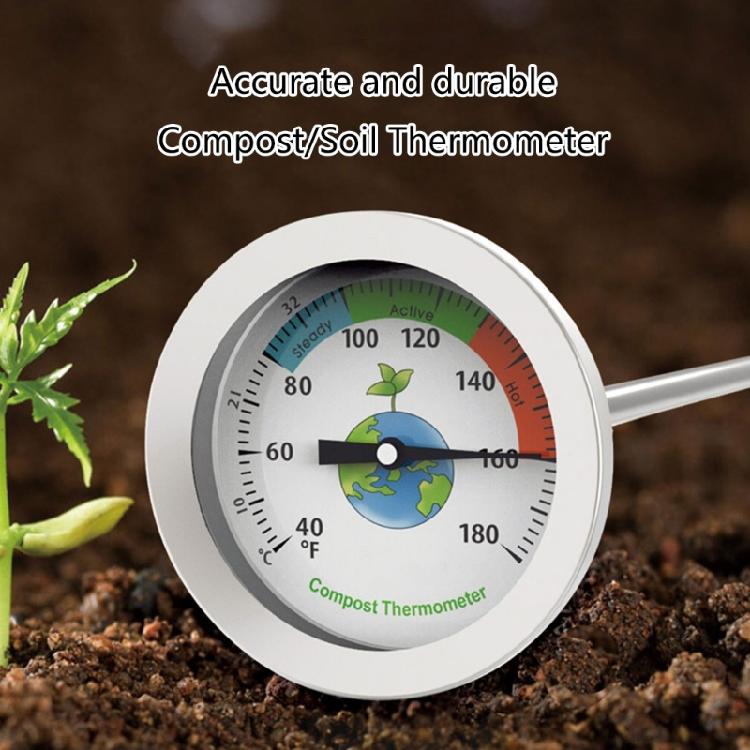 Precisions Temperature Measurement with Long Metal Probe Soil Thermometer