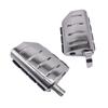 ZCJSZP 1 Pair Foot Peg Mount, Footrest, Foot Peg, Suitable for Softail Dyna, Sportster XL (Style 2 Silver)