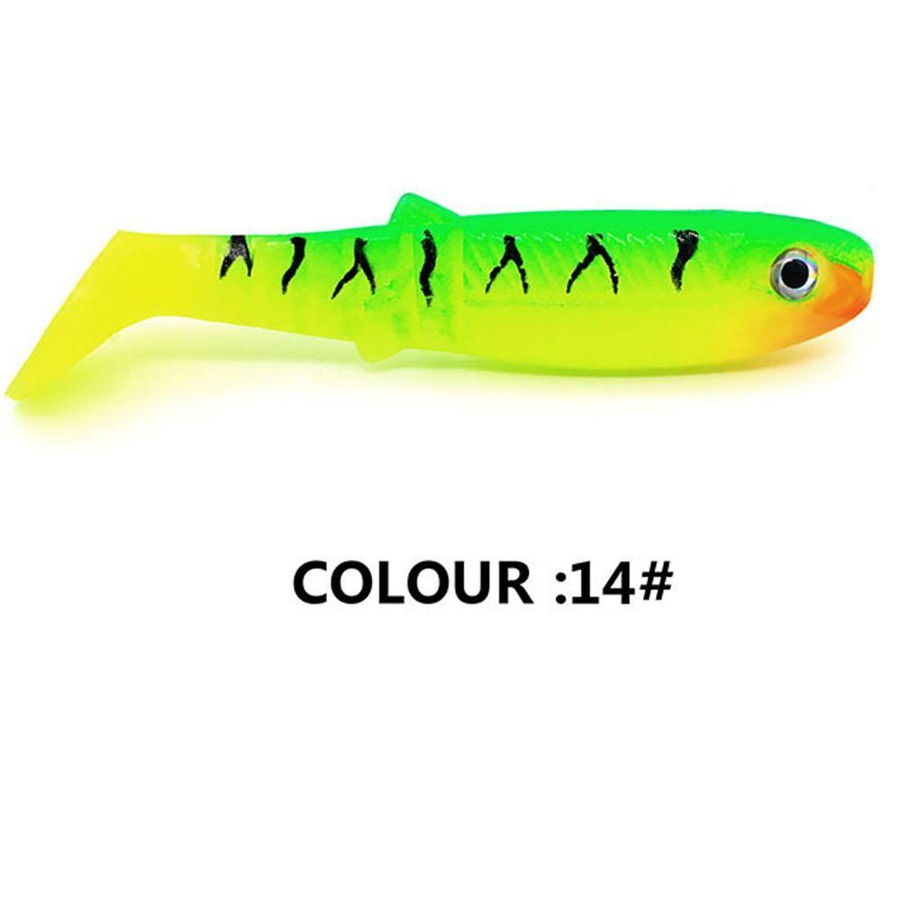 5PCS 8cm/6g T-tail Wobblers Worm Soft Lures Fishing Swimbait Wobblers Lure Fresh Water
