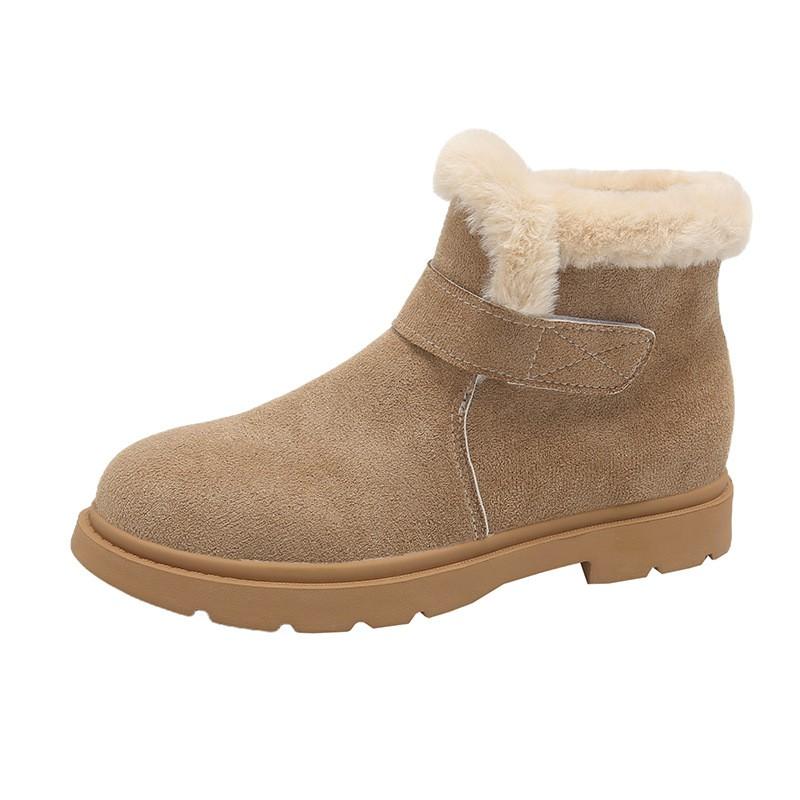 Womens Winter Warm Fleece Lined Snow Boots Low Block Heel Non-Slip Casual Shoes