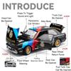 1:24 M3 Gtr M4 Сплав Миниатюрная Модель Игрушка Литые Машинки Рулевое Управление Передним Колесом Открывающиеся Двери Звук Свет Коллекционные Модели Для Мальчика Подарки