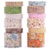 Songdao 12 Rolls Floral Masking Tape Blooming Garden Washi Tape for DIY Crafts Set, Design, Women, Packaging, (Evening Song)