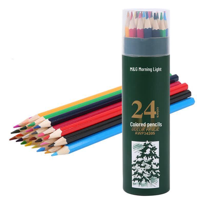 M&G AWP34305 Oil-Based Colored Pencils, 24 Colors