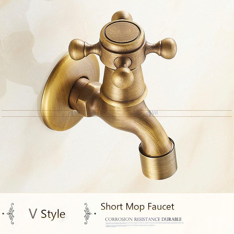 Антикварный латунный кран с резным драконом, кран для садового крана, кран для стиральной машины, уличный кран, одинарный холодный кран 1016