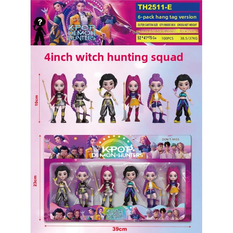 K-Pop Новая группа девушек-охотниц на демонов Мужская группа Фигурка Модель Слепая коробка Tide Play Кукла Украшение