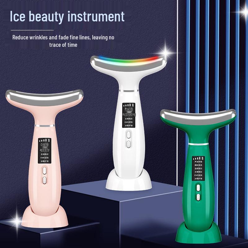 M6 Массажер для шеи с ледяным охлаждением: Устройство против морщин, для лифтинга и укрепления кожи шеи и носогубных складок.