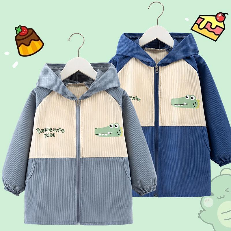 Детский комбинезон-пуховик среднего и большого размера - Водонепроницаемый, грязеотталкивающий, осенне-зимний, детский сад, верхняя одежда, фартук для мальчиков
