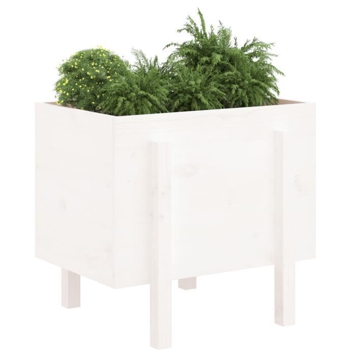 VidaXL Planter White 62x50x57 Cm Solid Pine Wood 825206
