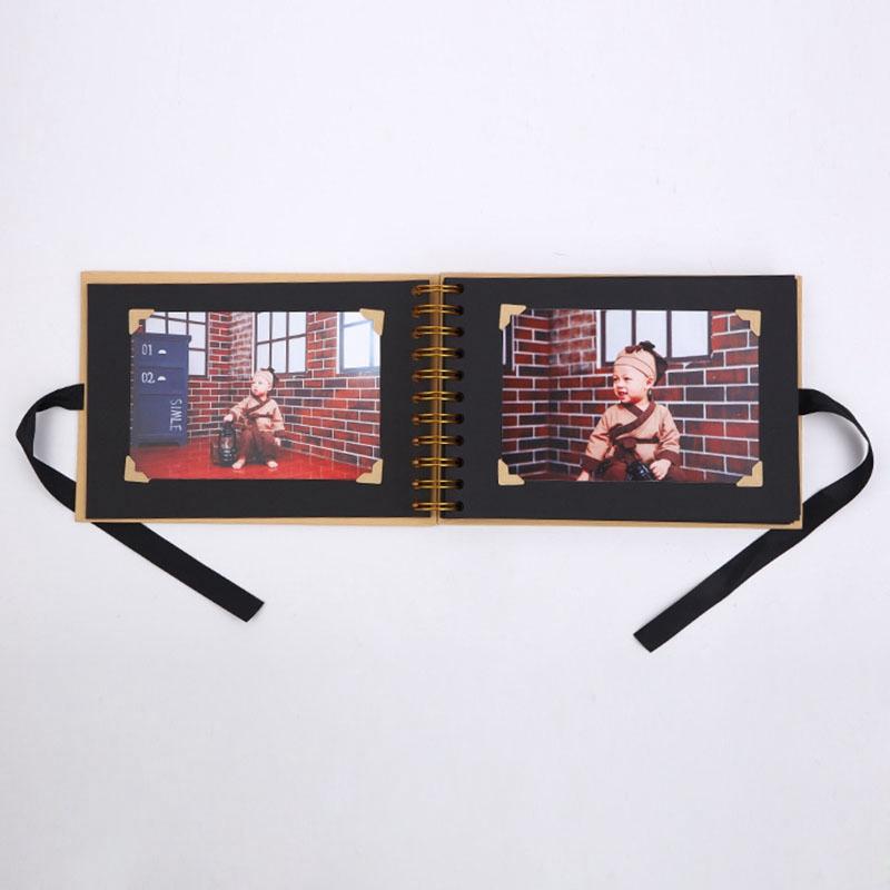 80 Black Pages DIY Craft Album Scrapbooking Paper Photo Album for Wedding Anniversary Gifts Memory Books Scrapbook Fotografico