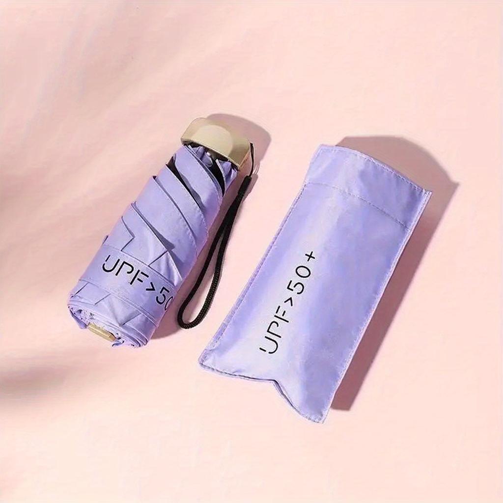 1 шт. маленький складной зонт, дорожный зонт, компактный легкий портативный зонт, водонепроницаемые портативные карманные дорожные зонты с защитой от ультрафиолета для девочек