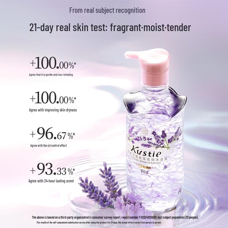 Kustie New Lavender Petal Shower Gel