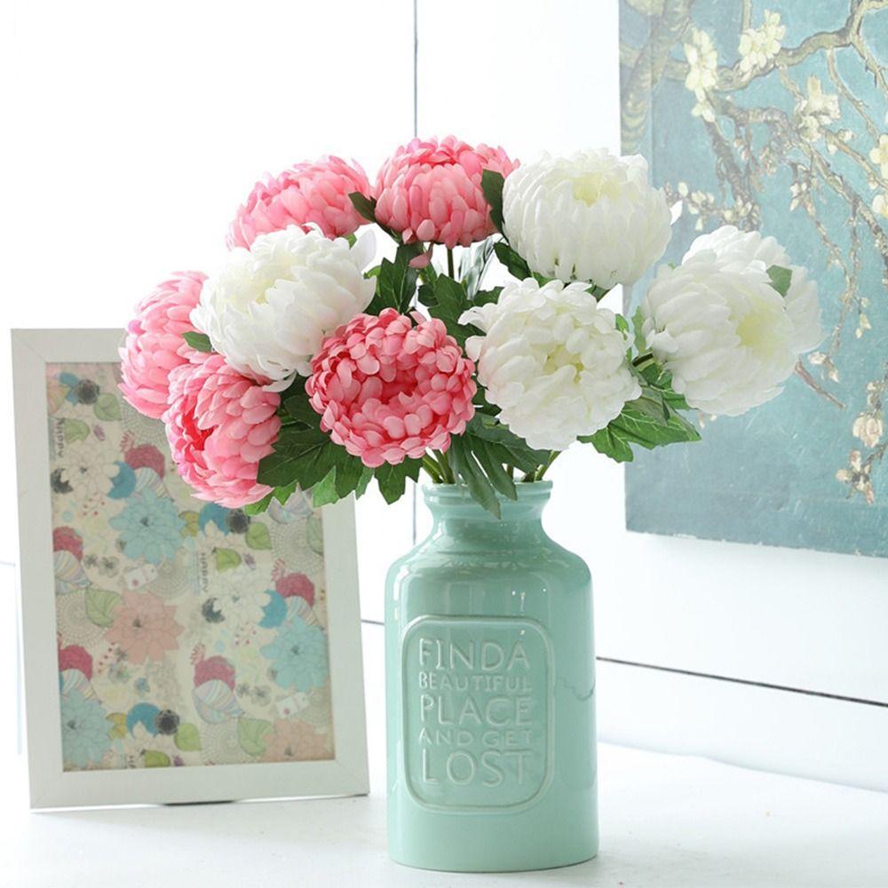 Сделай сам Реалистичная Хризантема Многоцветный Искусственный Цветок НОВЫЙ Цветочная Композиция Украшение для Дома