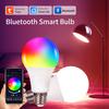 Tuya Bluetooth Smart Bulb E27 RGB Led Bulbs Smart Lamp110V 220V Light Bulbs Alexa Led Lamp For Google Assistant Smart Life