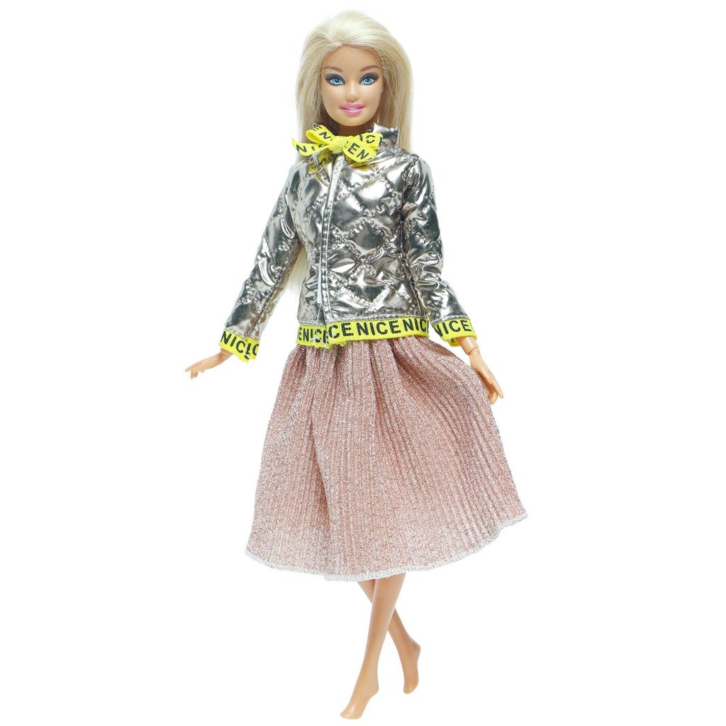 2x Одежда для куклы ручной работы Кожаное пальто Модная Зимняя Повседневная одежда для 30-сантиметровой куклы для куклы Кена Аксессуары Кукольный домик Детская игрушка(НЕТ КУКЛЫ)