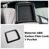 Carbon Fiber Hand Brake Button / Gear Shift / Water Cup Cover Trim For Mercedes Benz E-Class W214 E300 2024 2025 ABS Accessories