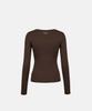 BADBLOOD Everyday Zip Henley Long Sleeve T-Shirt - Brown