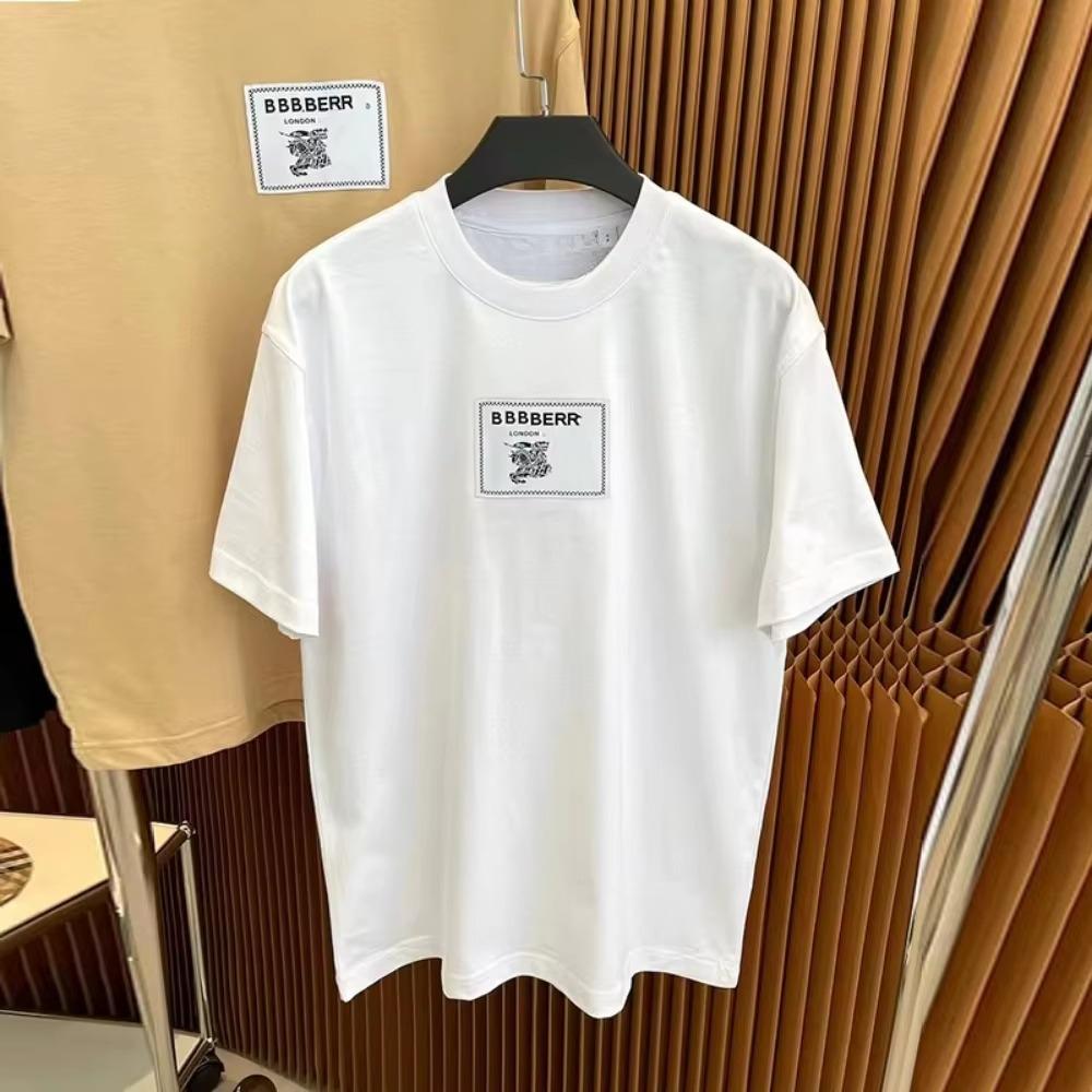 2025 100_ Cotton Simple Fashion Trend Print Breathable Casual Short Sleeve T-shirt Breathable Men's and Women's T-shirts
