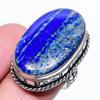 Natural Lapis Lazuli Gemstone Handmade 925 Sterling Silver Ring Size 10 Q8l07