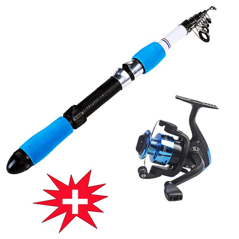 Набор удочек и спиннинговых катушек, мини-детская удочка из углеродного волокна, комбинированная удочка для карпа и баса