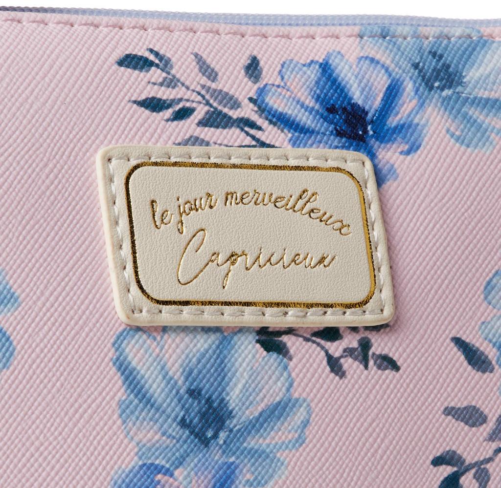 Косметичка женская двойная цветочная Aldi, принт, розовая, размер 4-16PK